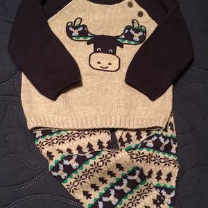 Adorable Fair Isle Two Piece Sweater Set